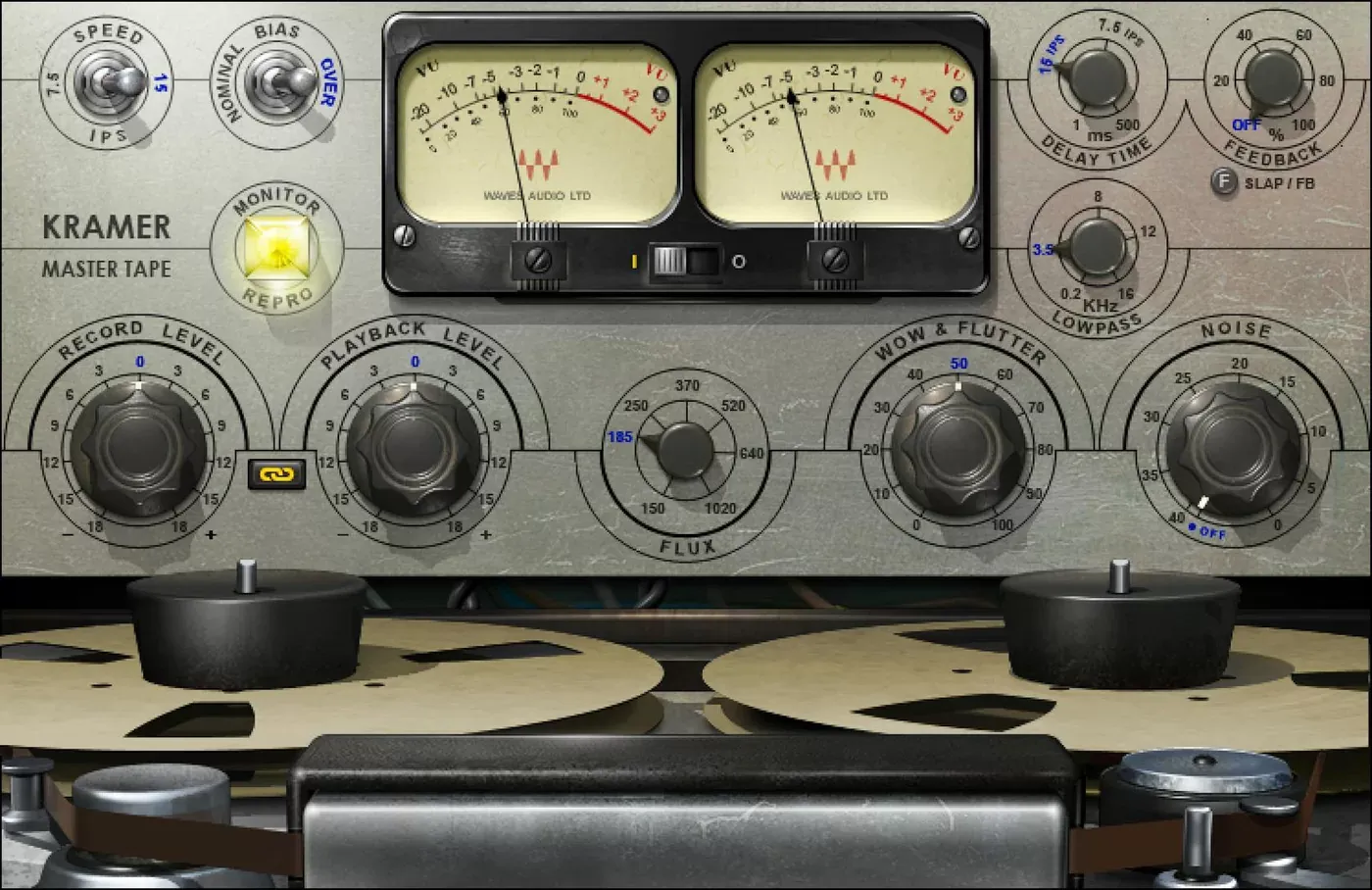 Waves Kramer Master Tape interfaz del plugin
