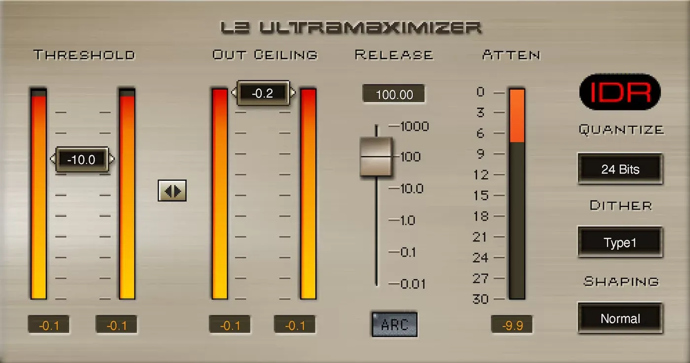 Waves L2 Ultramaximizer interfaz del plugin