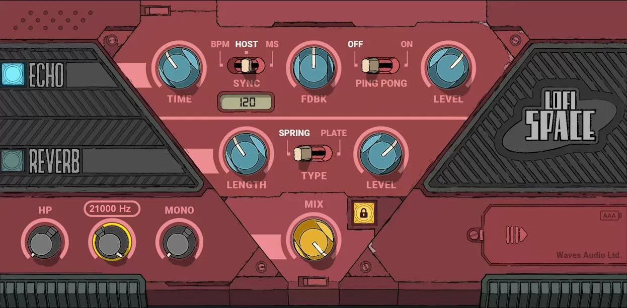 Waves Lofi Space interfaz del plugin