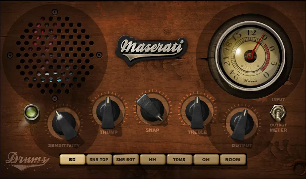 Waves Maserati DRM interfaz del plugin