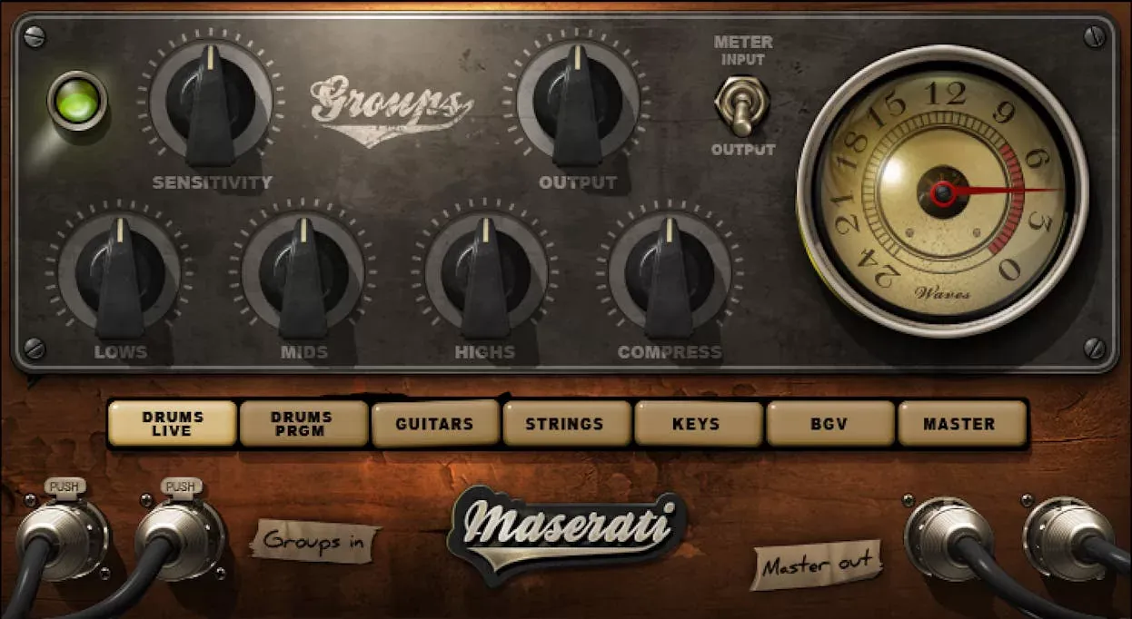 Waves Maserati GRP interfaz del plugin