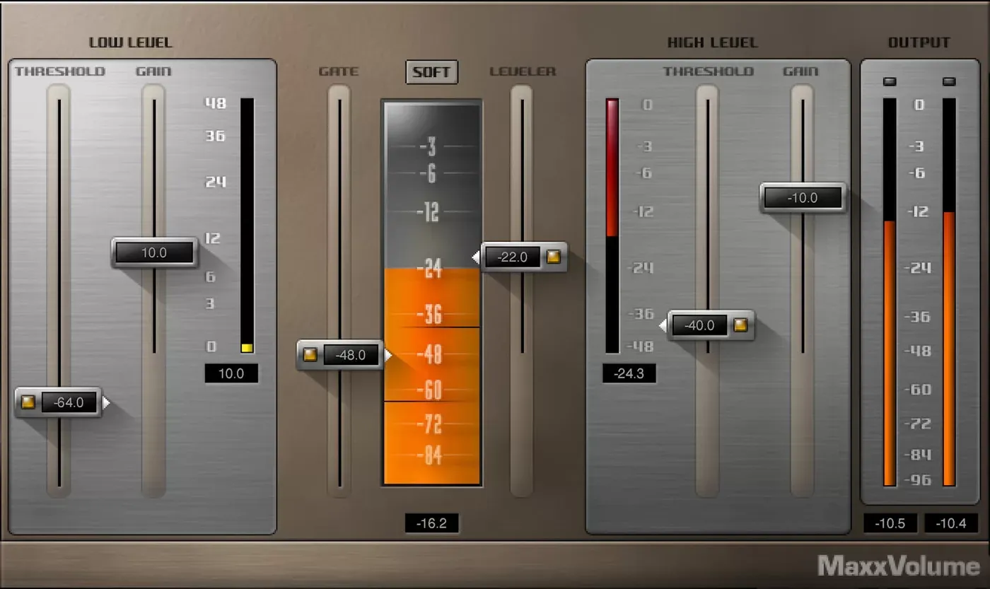 Waves MaxxVolume interfaz del plugin
