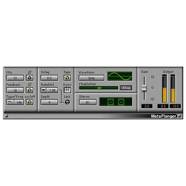 Waves MetaFlanger interfaz del plugin
