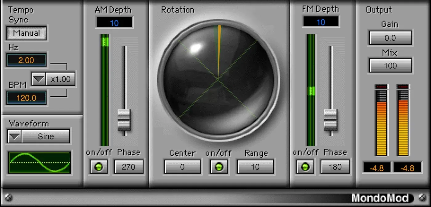 Waves MondoMod interfaz del plugin