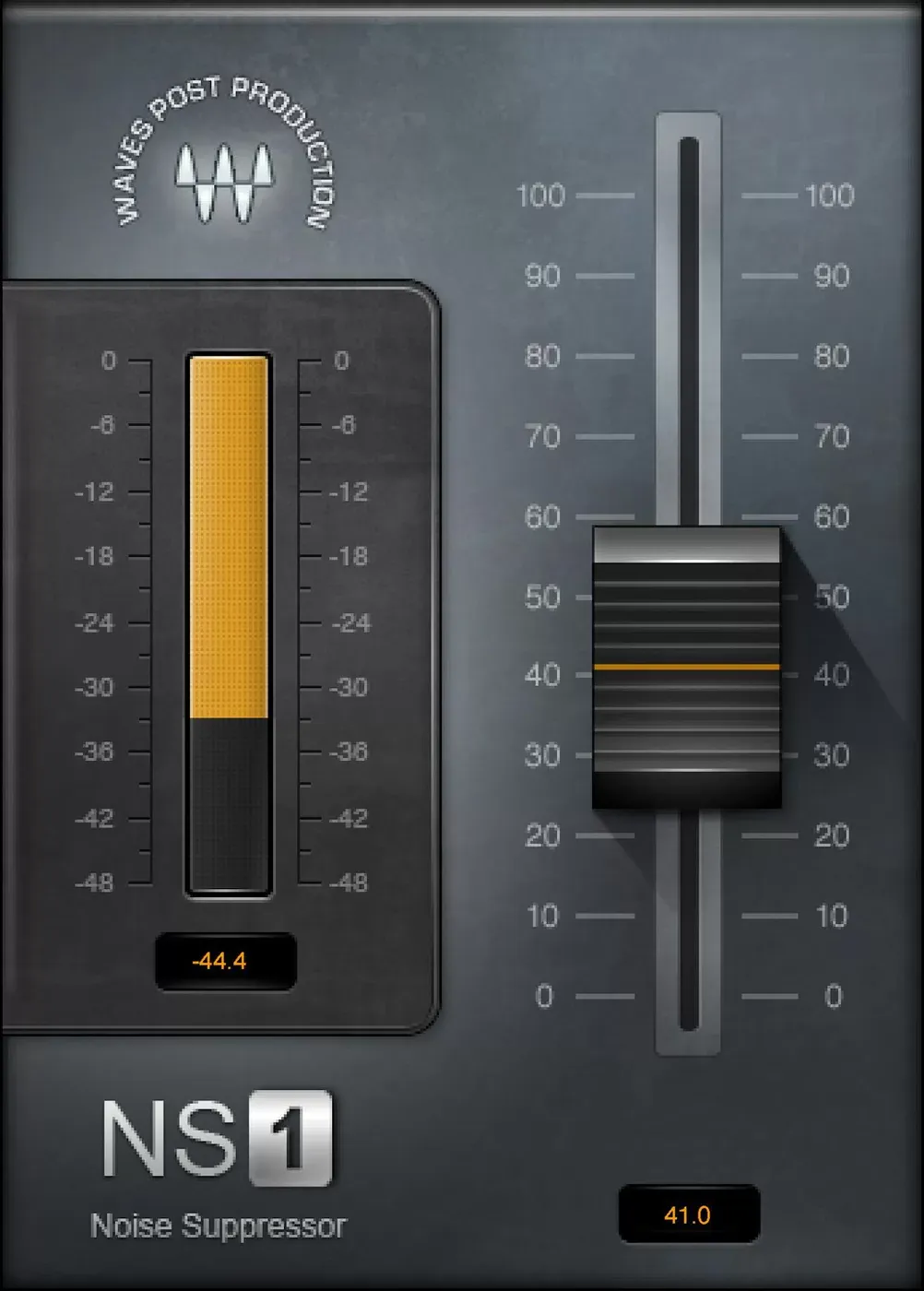 Waves NS1 Noise Suppressor interfaz del plugin