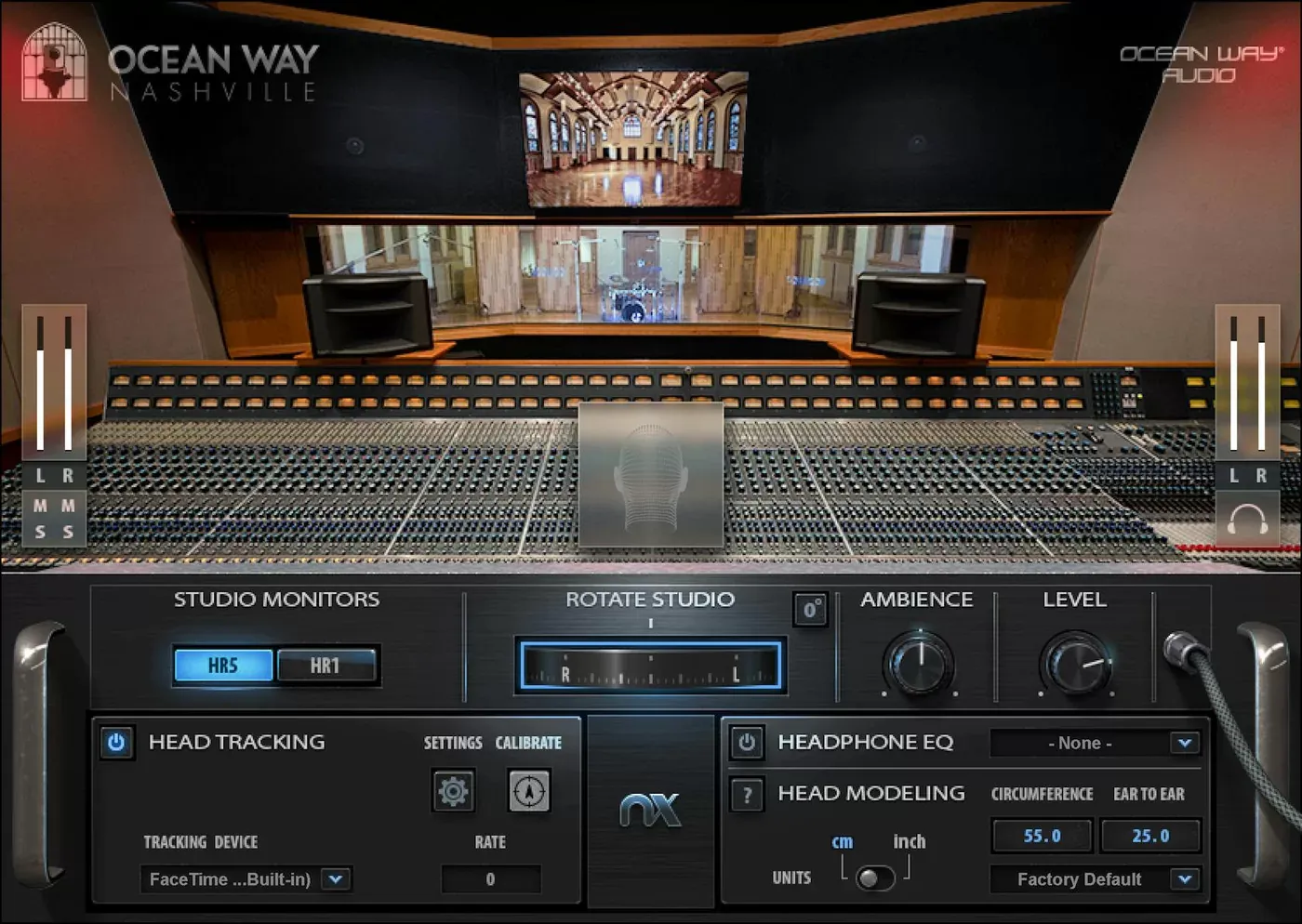 Waves Nx Ocean Way Nashville interfaz del plugin