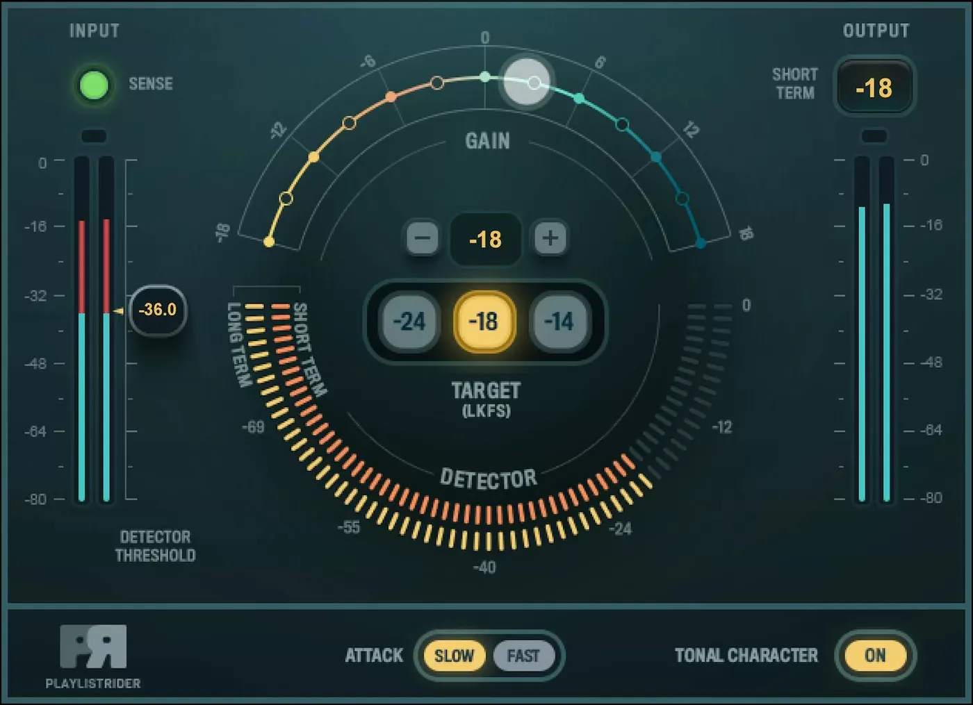 Waves Playlist Rider interfaz del plugin