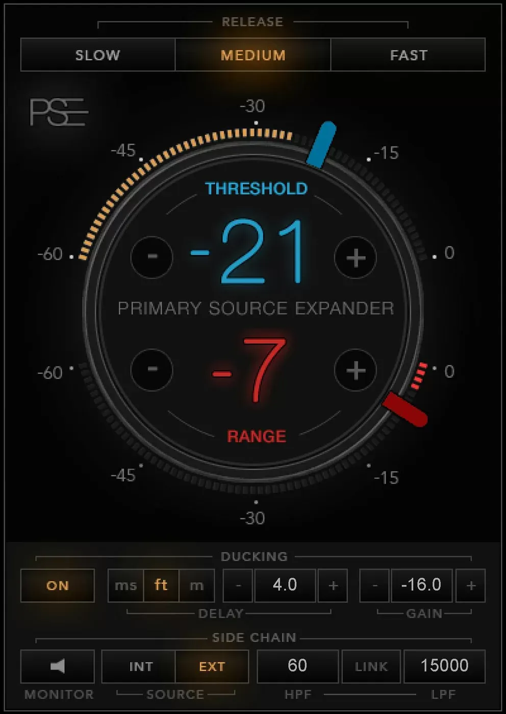 Waves Primary Source Expander interfaz del plugin