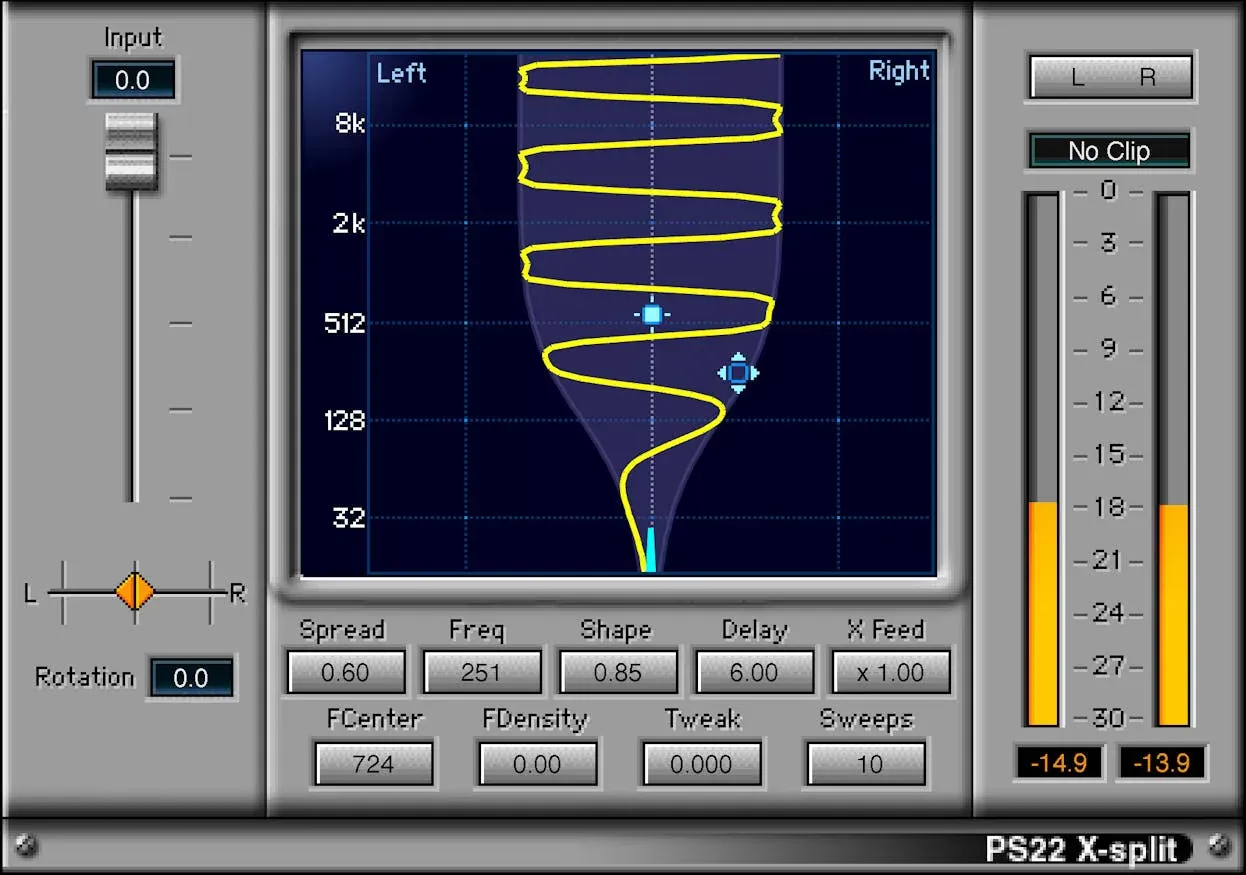 Waves PS22 Stereo Maker interfaz del plugin