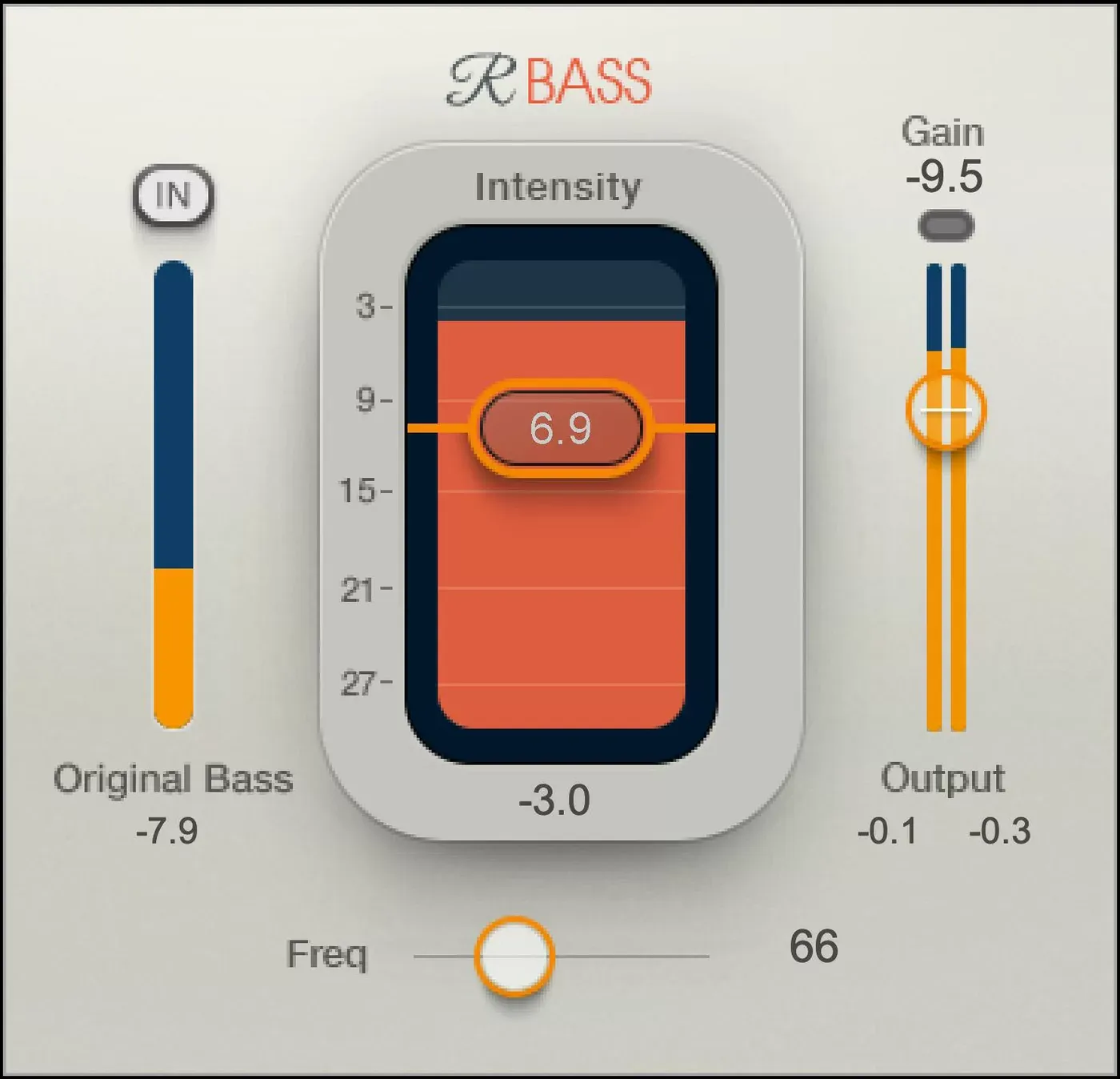 Waves Renaissance Bass interfaz del plugin
