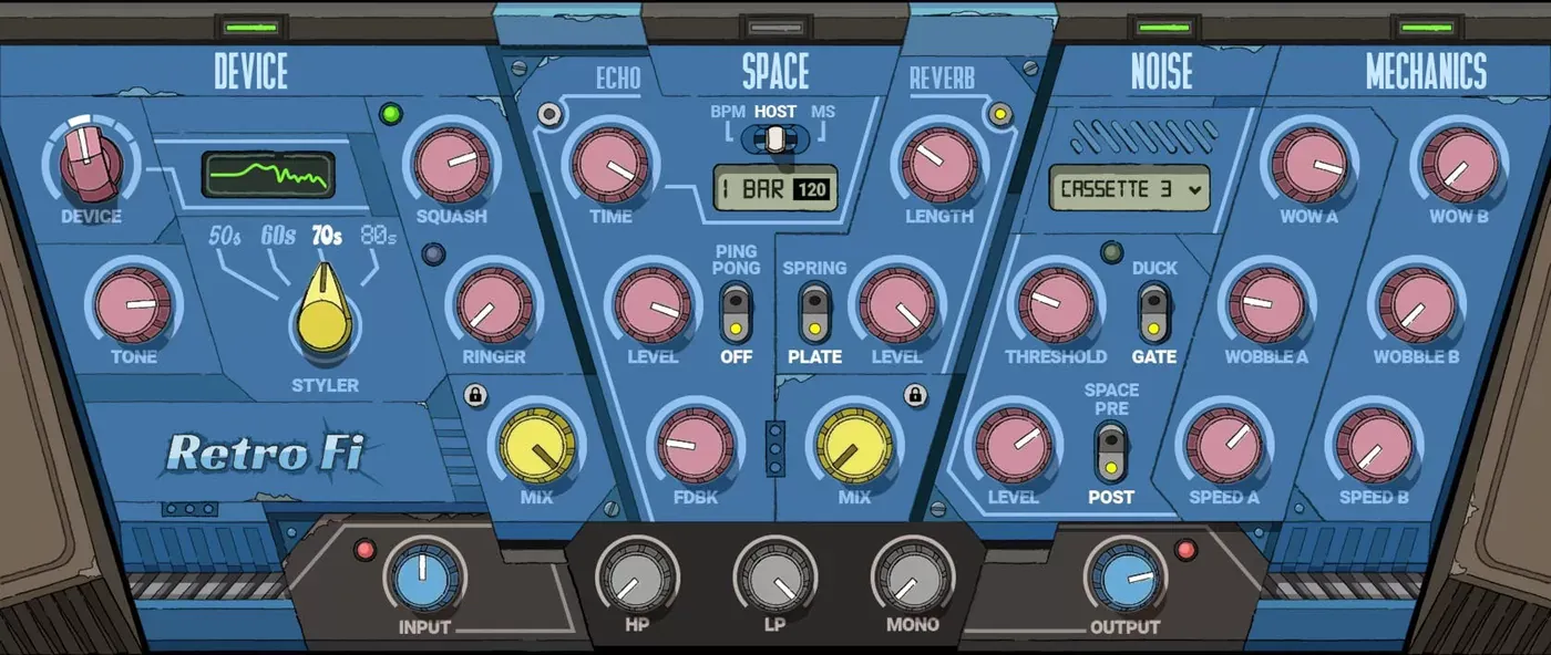 Waves Retro Fi interfaz del plugin