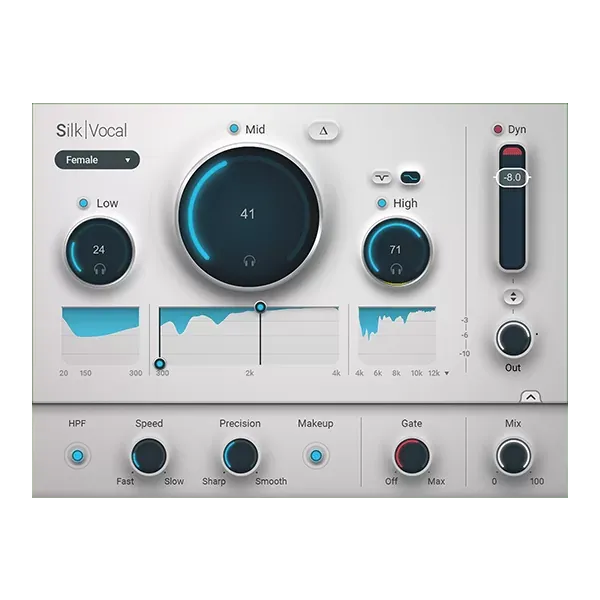 Waves Silk Vocal interfaz del plugin