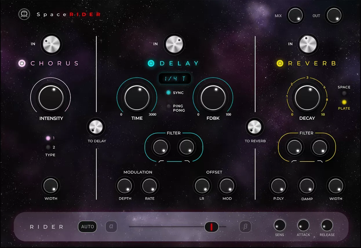 Waves Space Rider interfaz del plugin