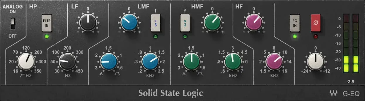 Waves SSL G-Equalizer interfaz del plugin