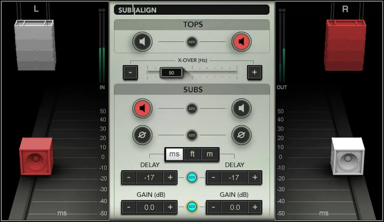Waves Sub Align interfaz del plugin