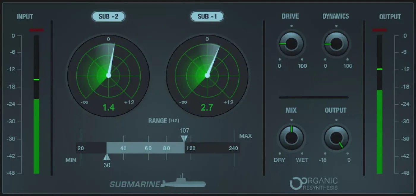Waves Submarine interfaz del plugin