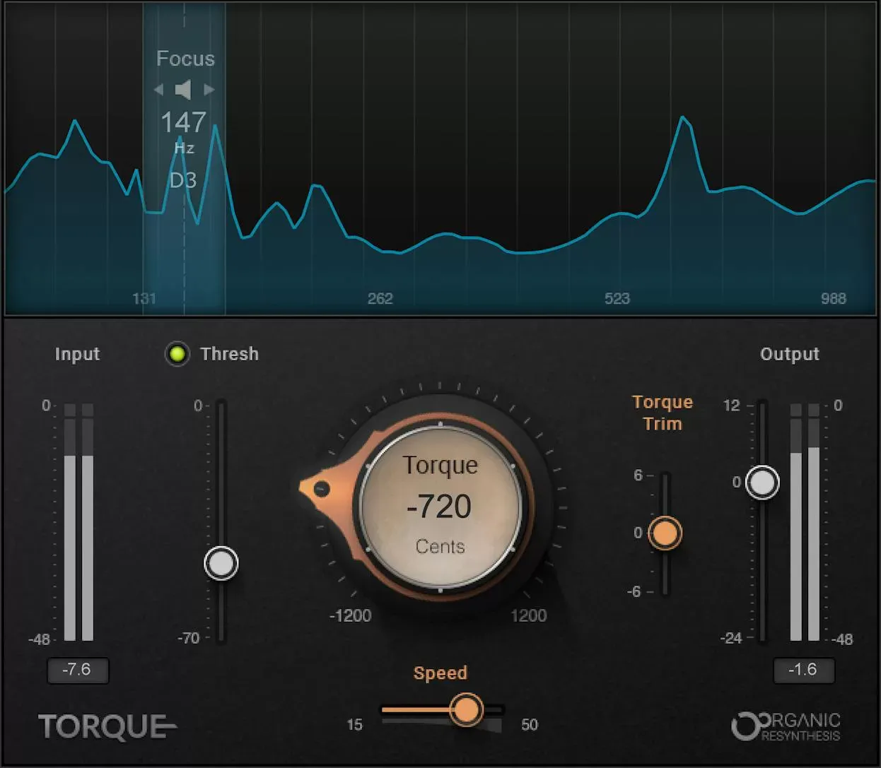 Waves Torque interfaz del plugin