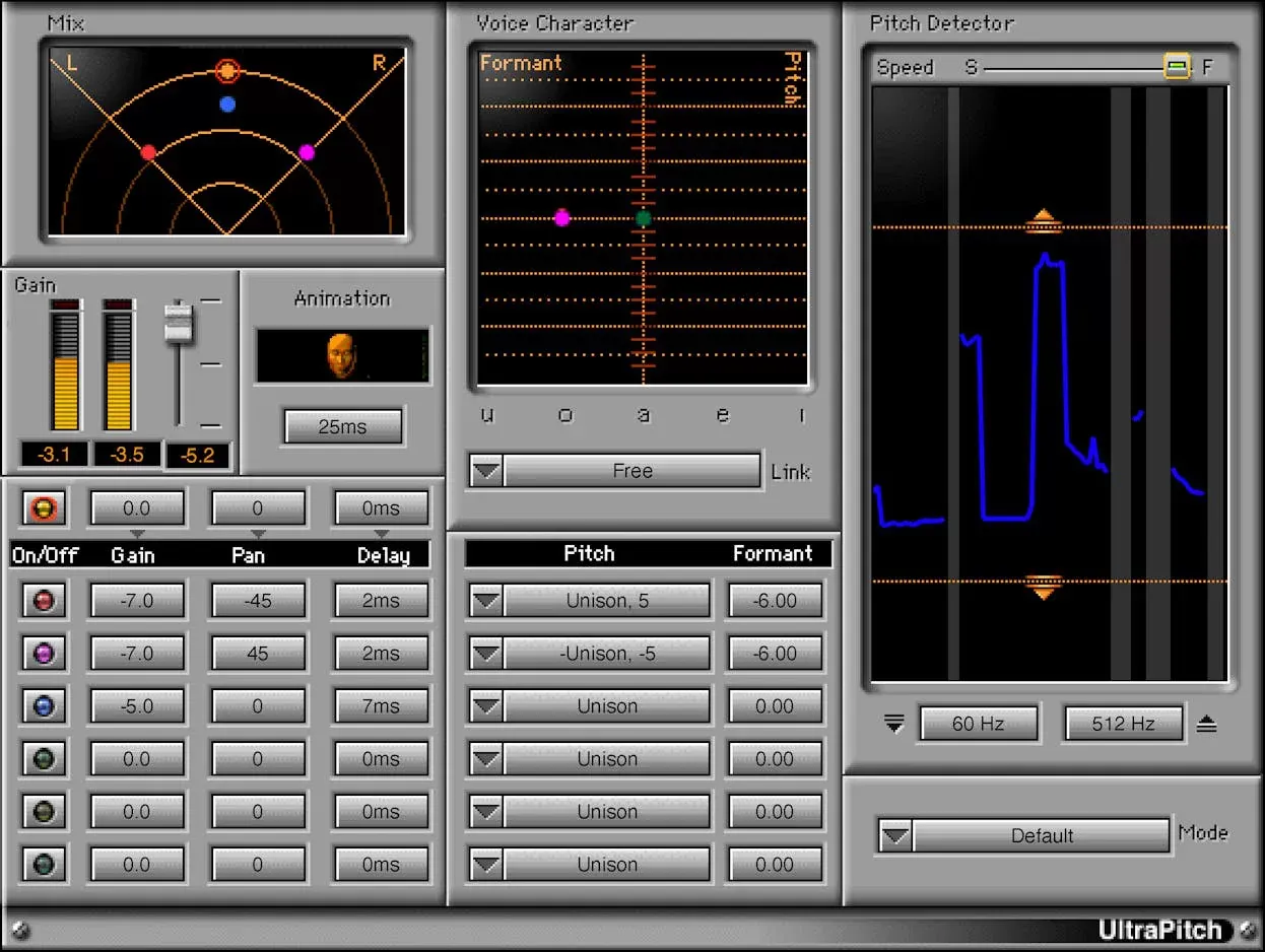 Waves UltraPitch interfaz del plugin