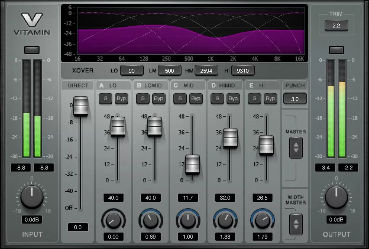 Waves Vitamin Sonic Enhancer interfaz del plugin