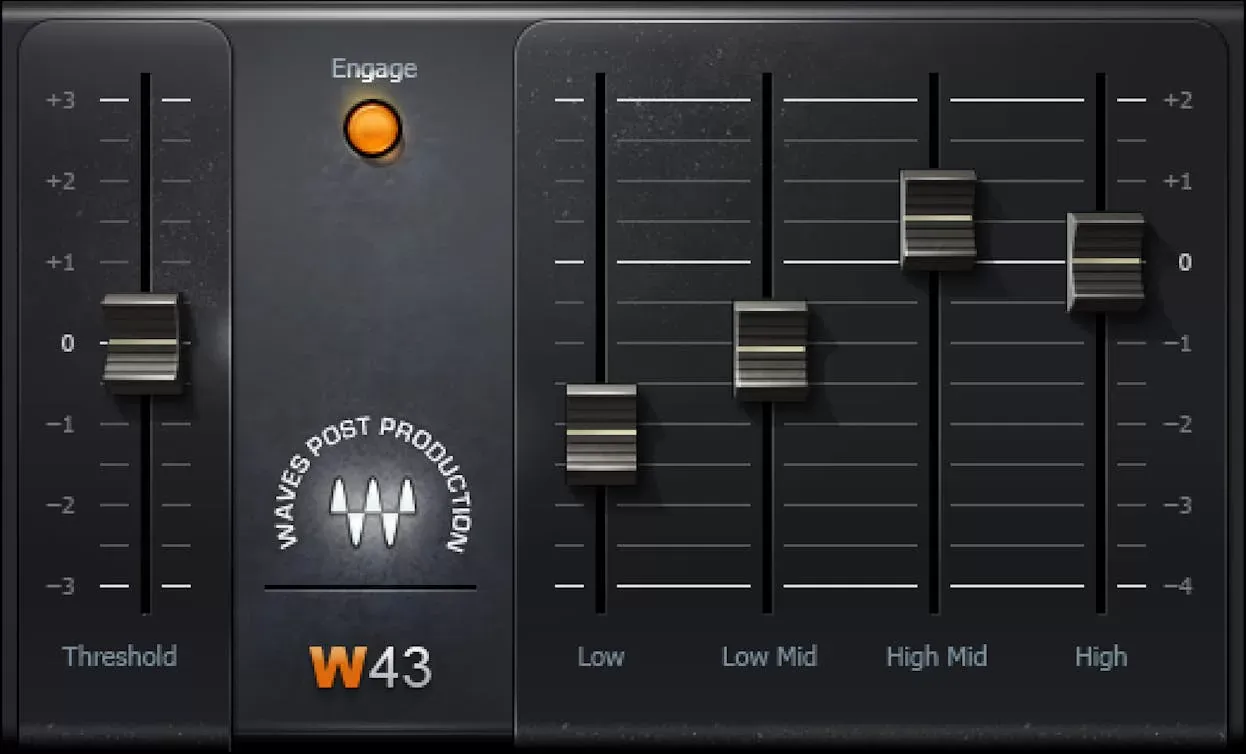 Waves W43 Noise Reduction Plugin interfaz del plugin