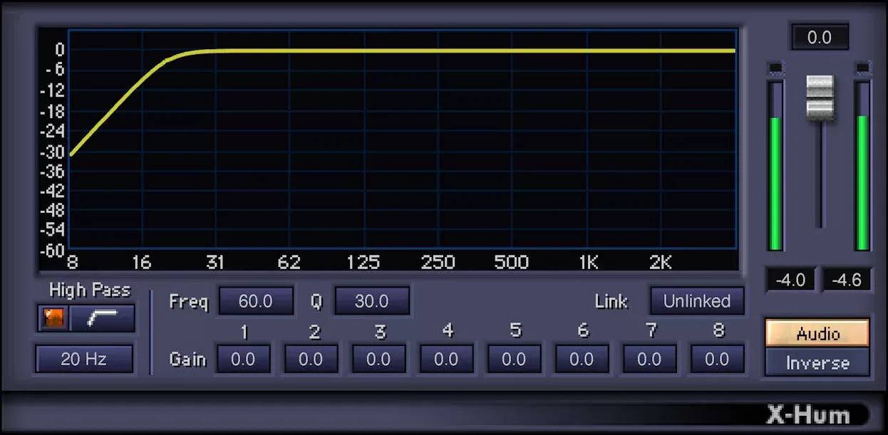 Waves X-Hum interfaz del plugin
