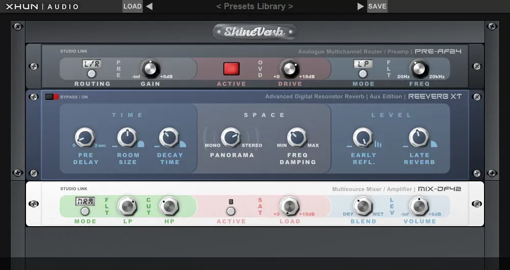 ShineVerb: reverberación y coloración